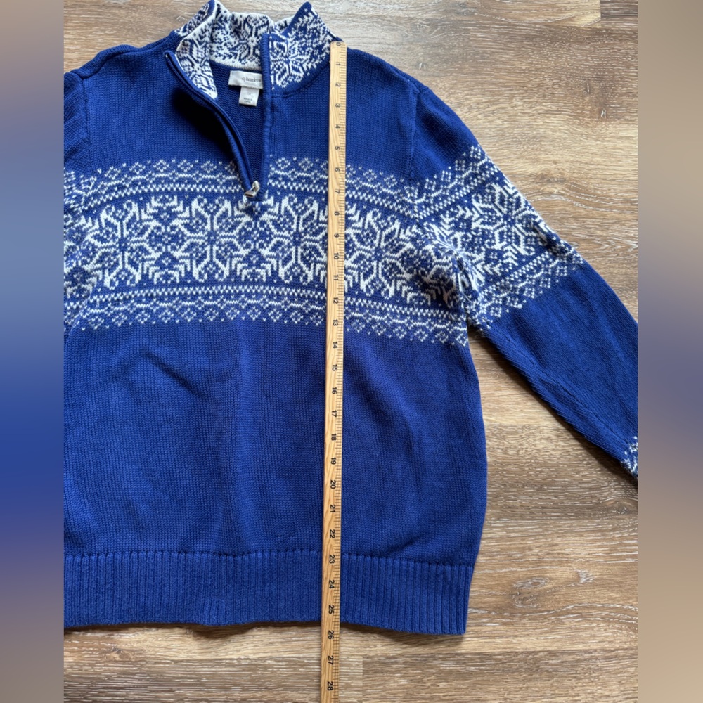 CJ Banks 1X Quarter Zip Snowflake Sweater. - Picture 9 of 12